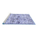 Sideview of Machine Washable Animal Blue Traditional Rug, wshtr404blu