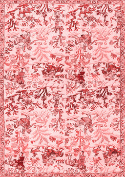 Animal Red Traditional Area Rugs