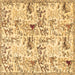 Square Animal Brown Traditional Rug, tr404brn