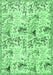 Machine Washable Animal Emerald Green Traditional Area Rugs, wshtr404emgrn