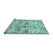 Sideview of Machine Washable Animal Light Blue Traditional Rug, wshtr404lblu