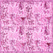 Square Machine Washable Animal Pink Traditional Rug, wshtr404pnk