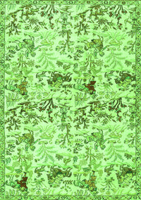 Animal Green Traditional Rug, tr404grn