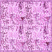Square Machine Washable Animal Purple Traditional Area Rugs, wshtr404pur