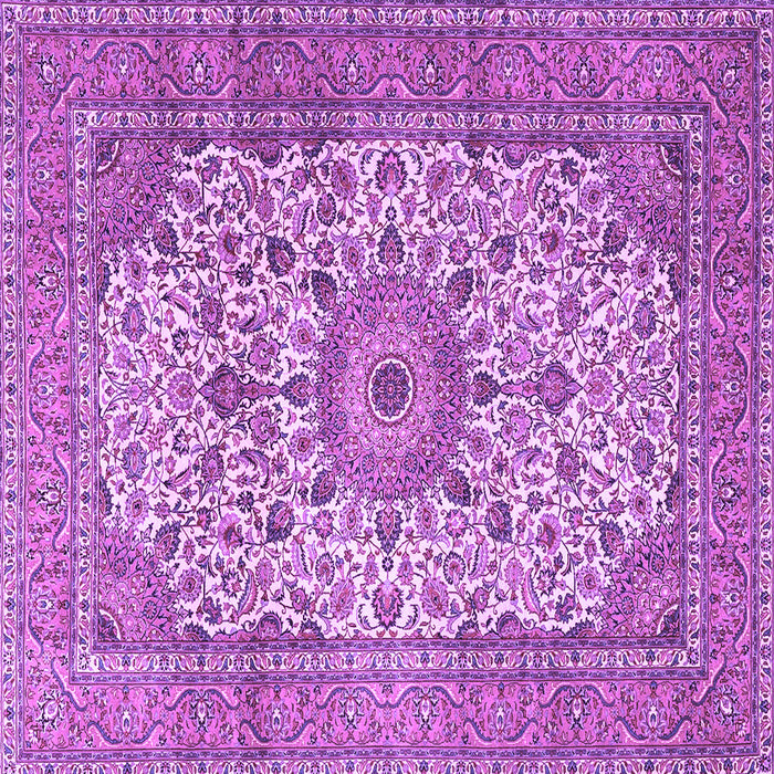 Square Machine Washable Persian Purple Traditional Area Rugs, wshtr4050pur