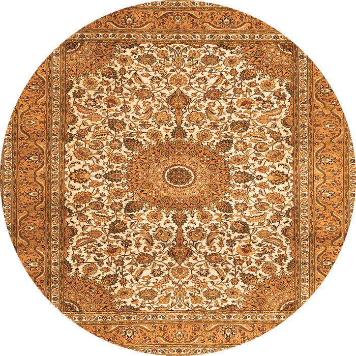 Square Persian Orange Traditional Rug, tr4050org