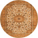 Square Persian Orange Traditional Rug, tr4050org