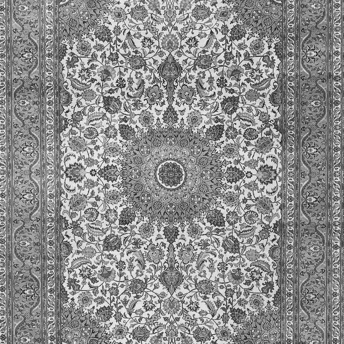 Serging Thickness of Machine Washable Persian Gray Traditional Rug, wshtr4050gry