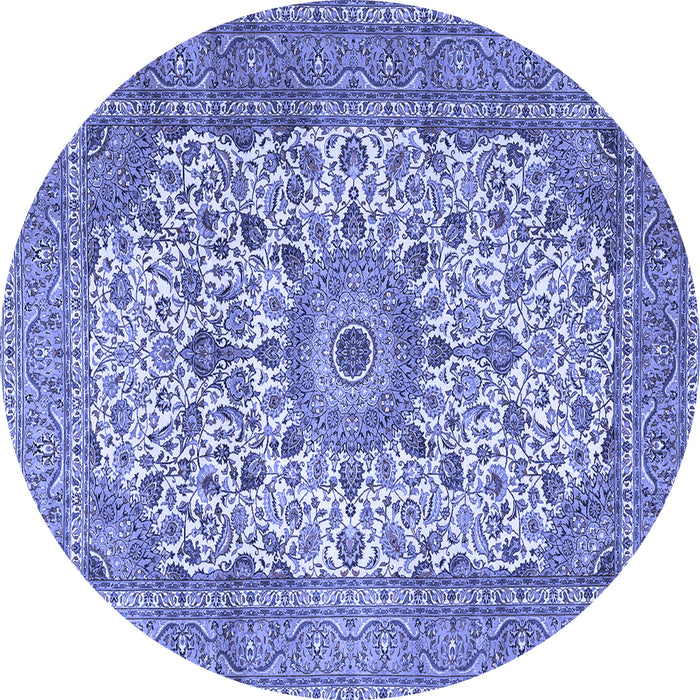 Round Persian Blue Traditional Rug, tr4050blu