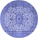 Round Persian Blue Traditional Rug, tr4050blu