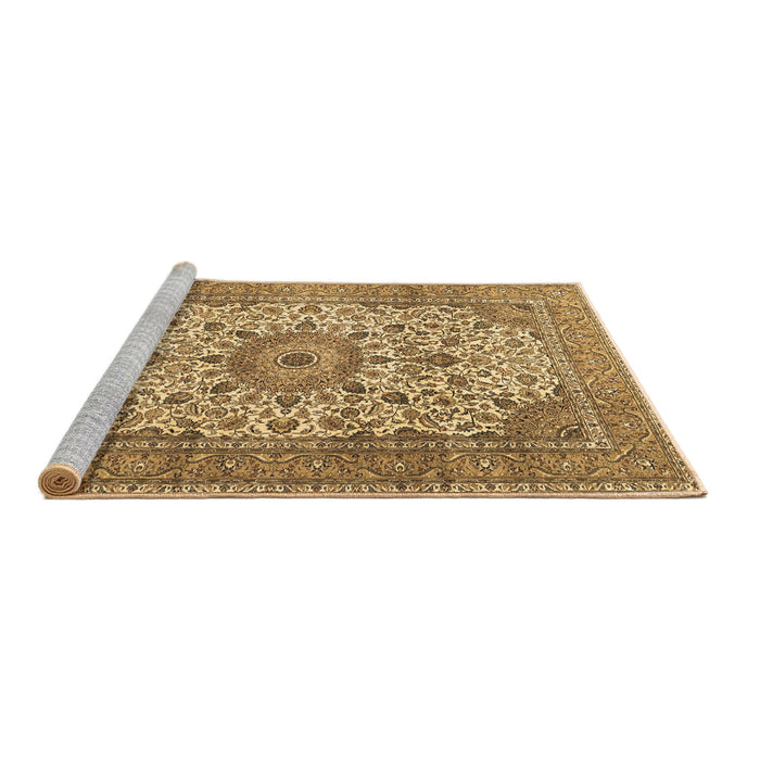 Sideview of Machine Washable Persian Brown Traditional Rug, wshtr4050brn