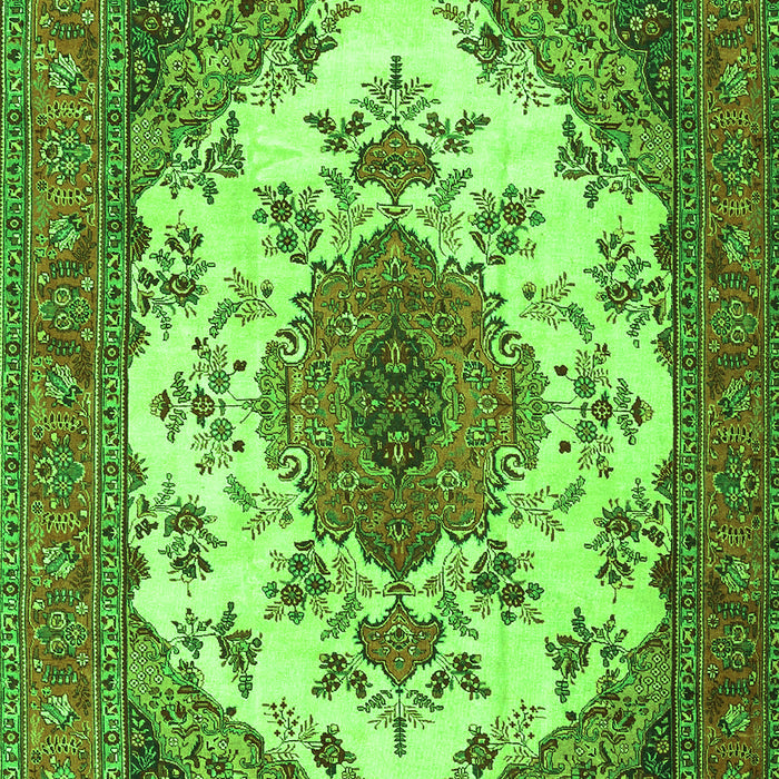 Medallion Green Traditional Rug, tr4051grn
