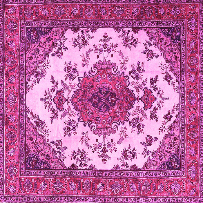 Square Medallion Pink Traditional Rug, tr4051pnk