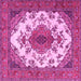 Square Medallion Pink Traditional Rug, tr4051pnk