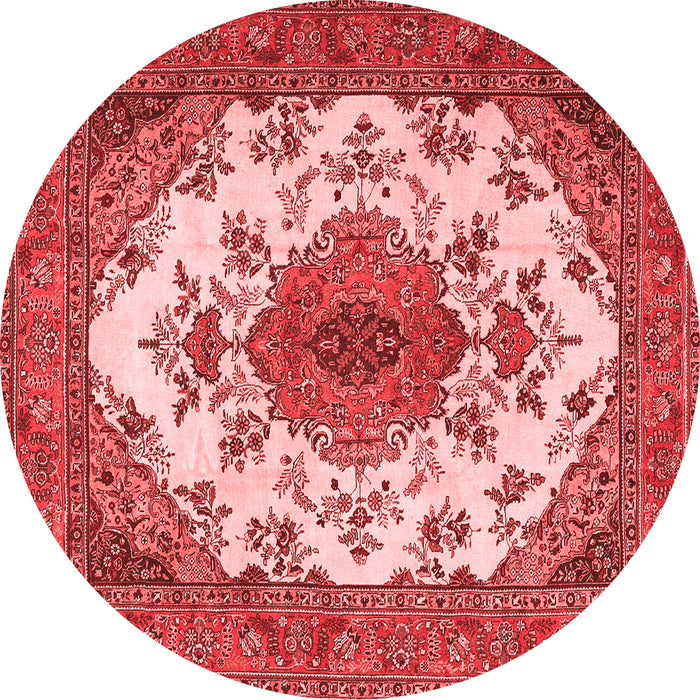 Medallion Red Traditional Rug, tr4051red