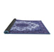 Sideview of Medallion Blue Traditional Rug, tr4051blu