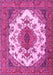 Medallion Pink Traditional Rug, tr4051pnk