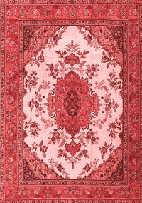 Medallion Red Traditional Rug, tr4051red