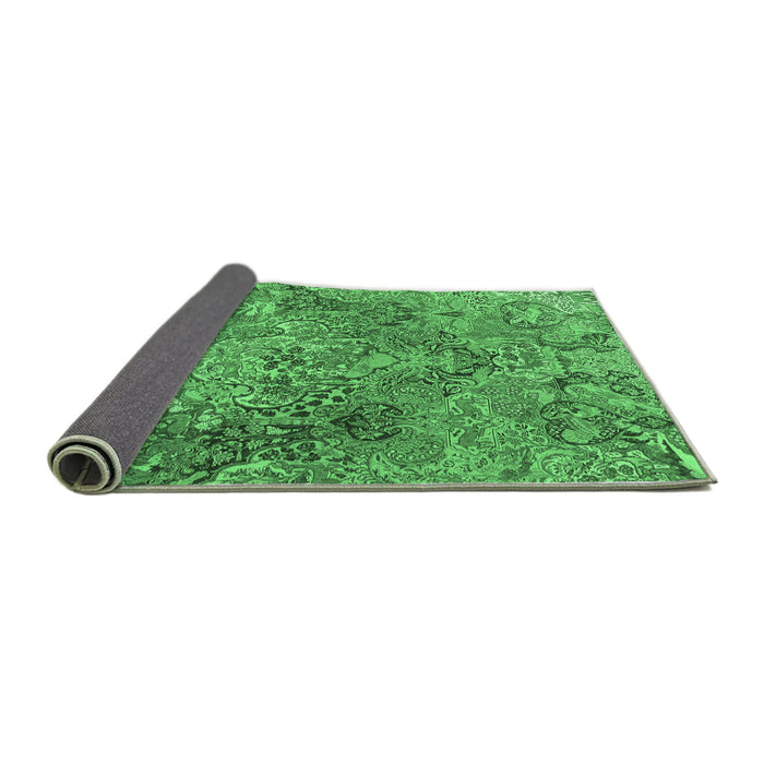Sideview of Persian Emerald Green Traditional Rug, tr4052emgrn