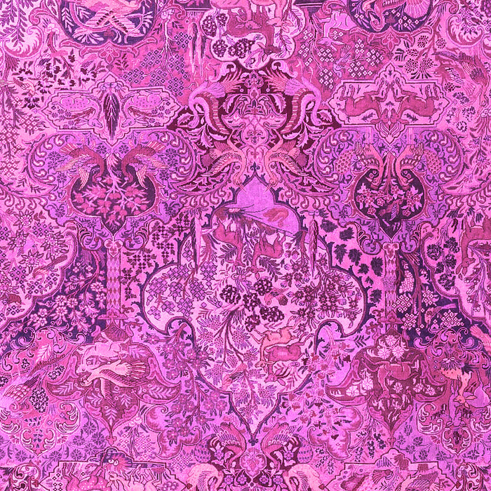 Machine Washable Persian Pink Traditional Rug, wshtr4052pnk