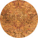 Square Persian Orange Traditional Rug, tr4052org