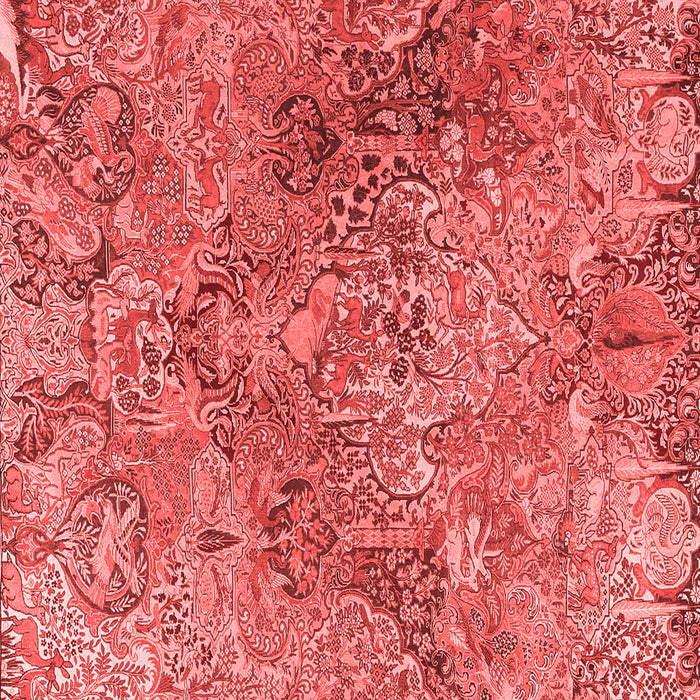 Machine Washable Persian Red Traditional Rug, wshtr4052red