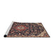 Sideview of Machine Washable Traditional Light Copper Gold Rug, wshtr4053