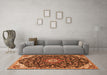 Machine Washable Persian Orange Traditional Area Rugs in a Living Room, wshtr4053org