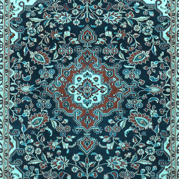 Machine Washable Persian Light Blue Traditional Rug, wshtr4053lblu