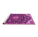 Sideview of Machine Washable Persian Pink Traditional Rug, wshtr4053pnk