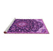 Sideview of Machine Washable Persian Purple Traditional Area Rugs, wshtr4053pur