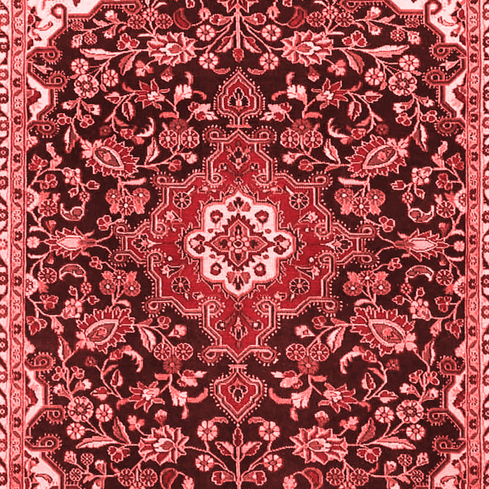 Machine Washable Persian Red Traditional Rug, wshtr4053red