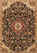 Machine Washable Persian Brown Traditional Rug, wshtr4053brn