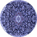 Round Persian Blue Traditional Rug, tr4053blu