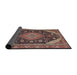 Sideview of Traditional Camel Brown Persian Rug, tr4054