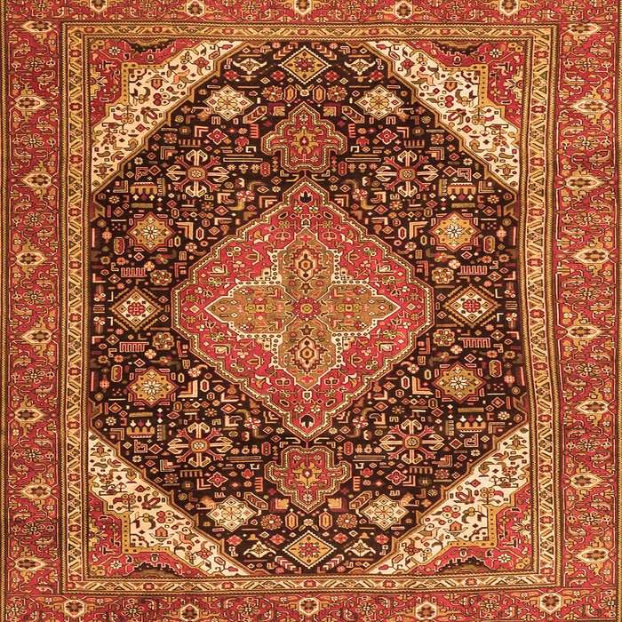 Serging Thickness of Persian Orange Traditional Rug, tr4054org