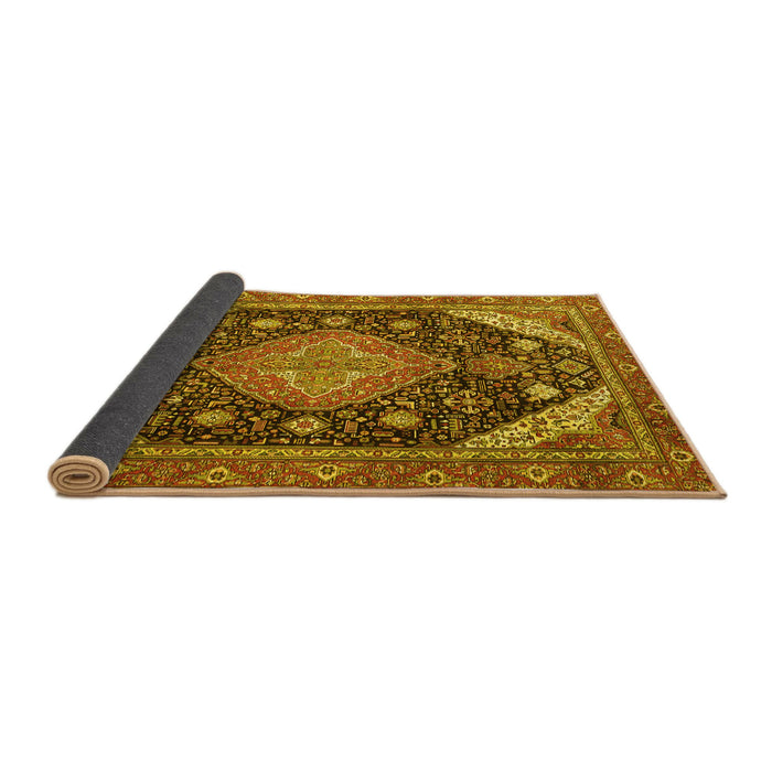 Sideview of Persian Yellow Traditional Rug, tr4054yw