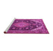 Sideview of Machine Washable Persian Pink Traditional Rug, wshtr4054pnk