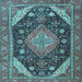 Square Persian Light Blue Traditional Rug, tr4054lblu