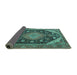 Sideview of Persian Turquoise Traditional Rug, tr4054turq