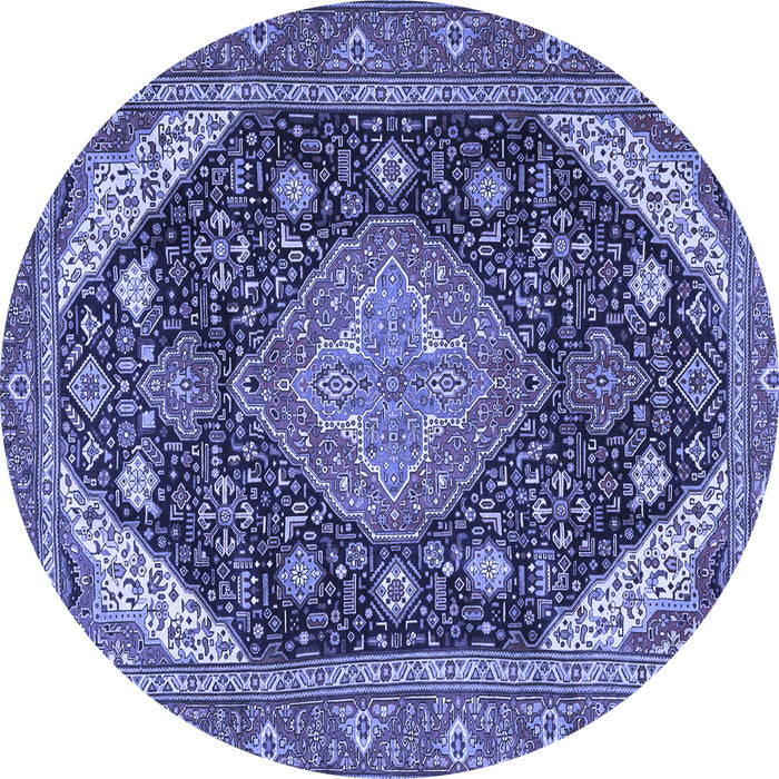 Round Persian Blue Traditional Rug, tr4054blu