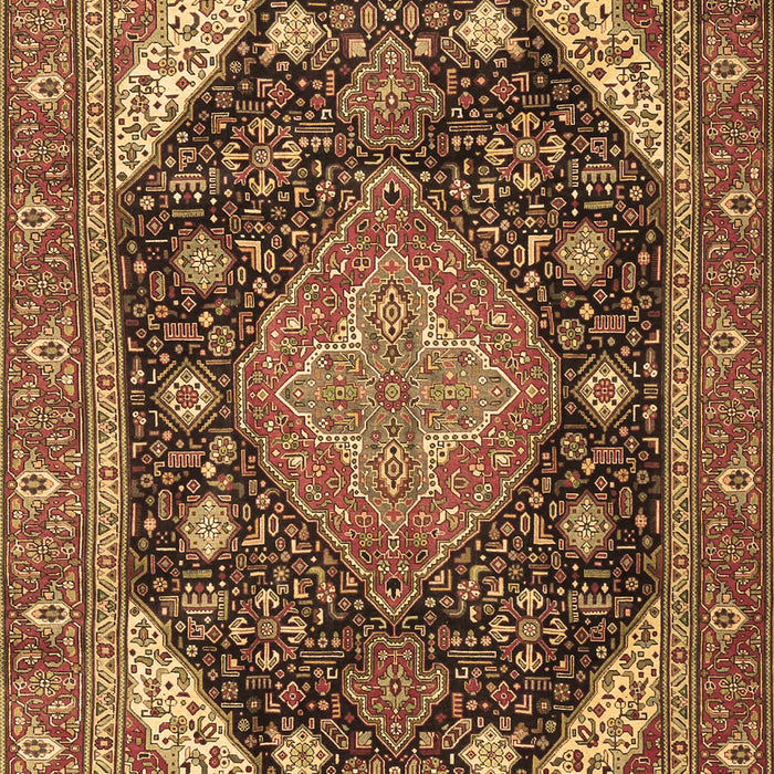 Machine Washable Persian Brown Traditional Rug, wshtr4054brn