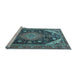 Sideview of Machine Washable Persian Light Blue Traditional Rug, wshtr4054lblu