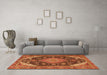 Machine Washable Persian Orange Traditional Area Rugs in a Living Room, wshtr4054org