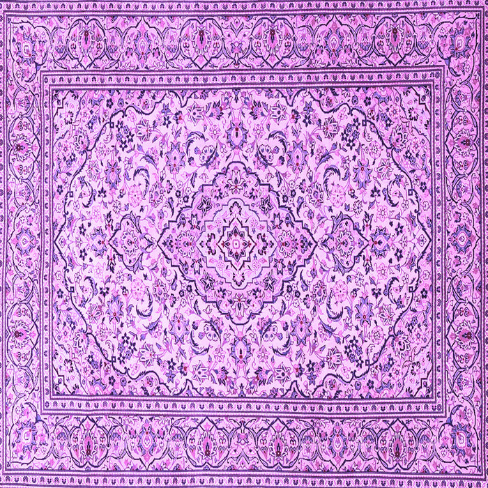 Square Machine Washable Persian Purple Traditional Area Rugs, wshtr4055pur