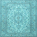 Square Persian Light Blue Traditional Rug, tr4055lblu