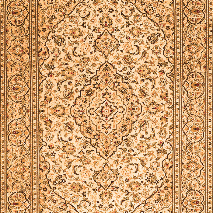 Serging Thickness of Machine Washable Persian Orange Traditional Area Rugs, wshtr4055org
