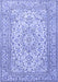 Machine Washable Persian Blue Traditional Rug, wshtr4055blu