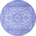 Round Persian Blue Traditional Rug, tr4055blu