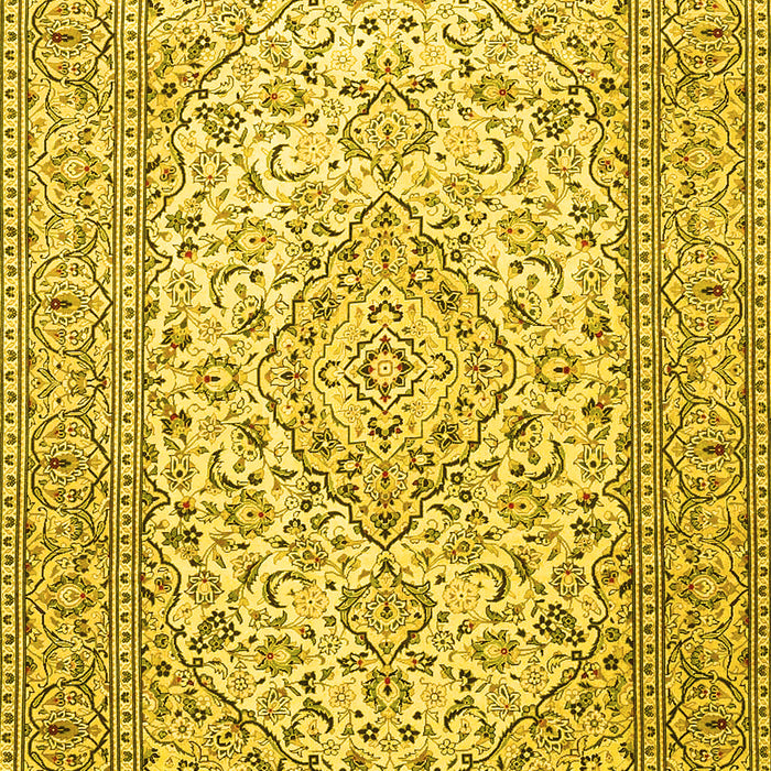 Machine Washable Persian Yellow Traditional Rug, wshtr4055yw